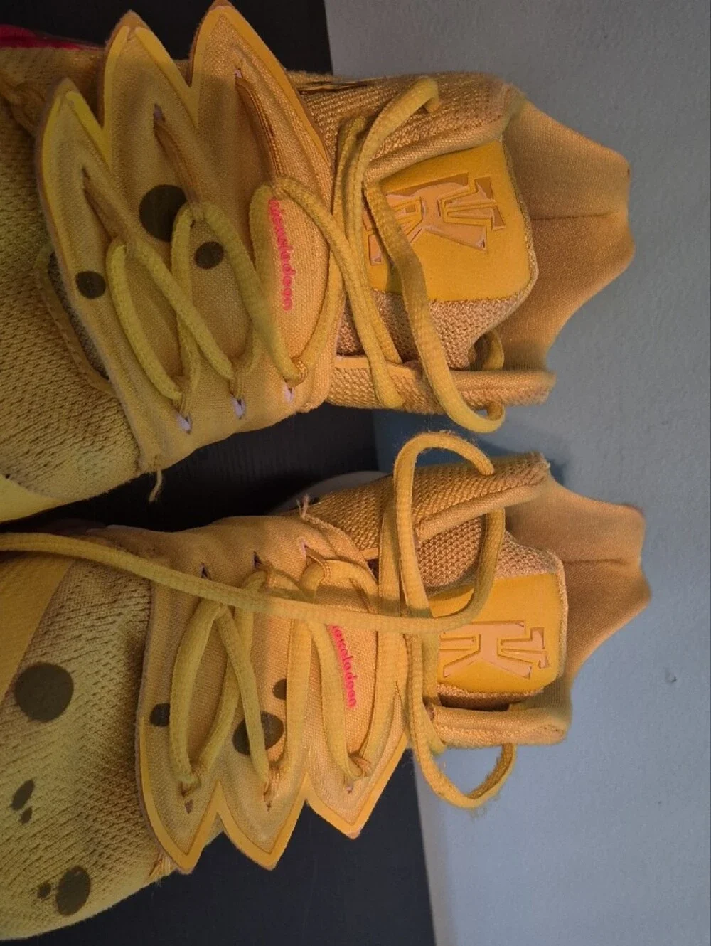Nike Kids Yellow and Pink Accent Sneakers